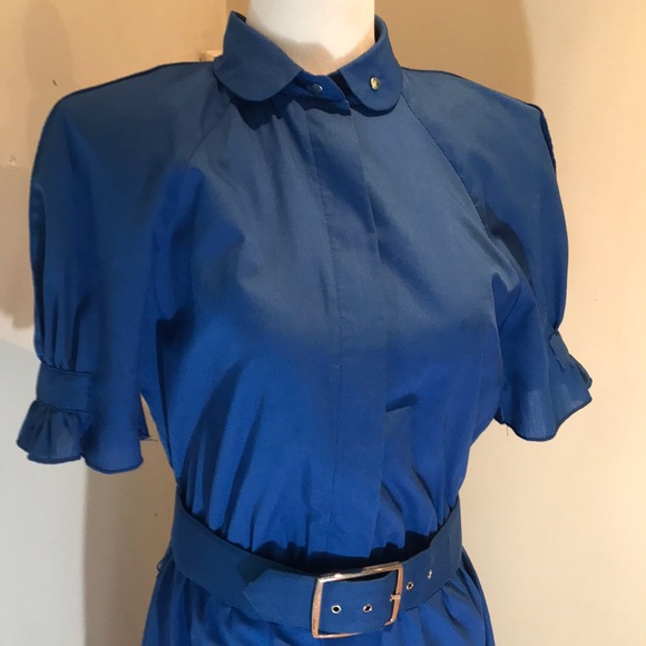 “ JUNIOR SCOPE” Vintage/ Retro Blue Dress. - Picture 3 of 16